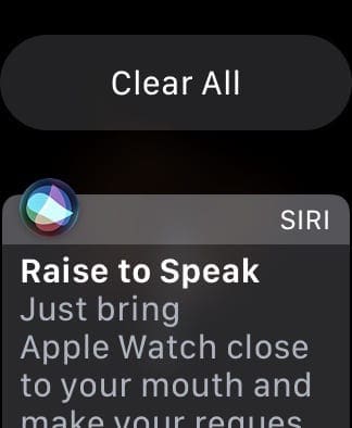 Apple Watch Notification Center