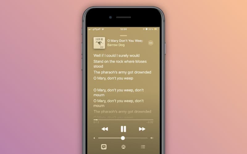 Adding lyrics to a song in Apple Music