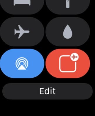 Announce messages option in Control Center on Apple Watch