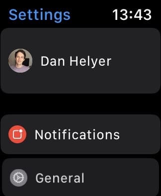 Apple Watch Notification settings