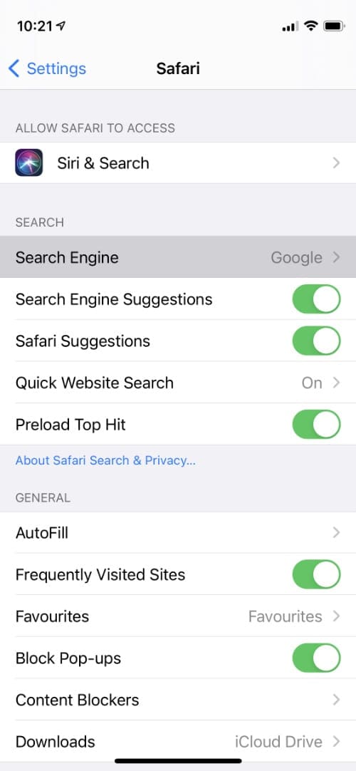 Safari Search Engine