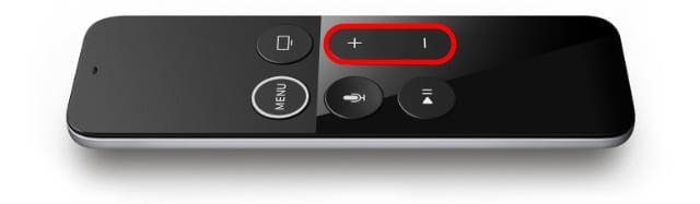 Volume buttons on Siri Remote