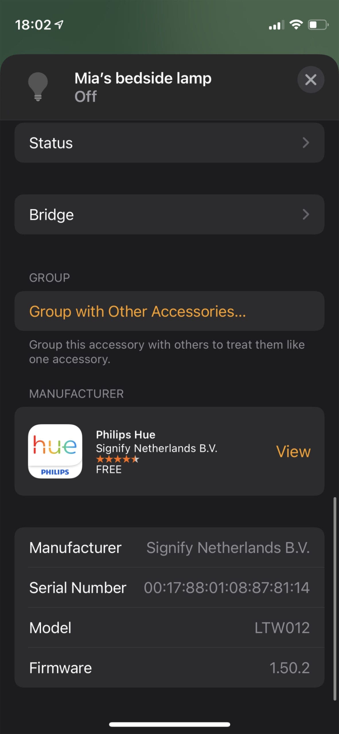 Add to a Group option in Home app
