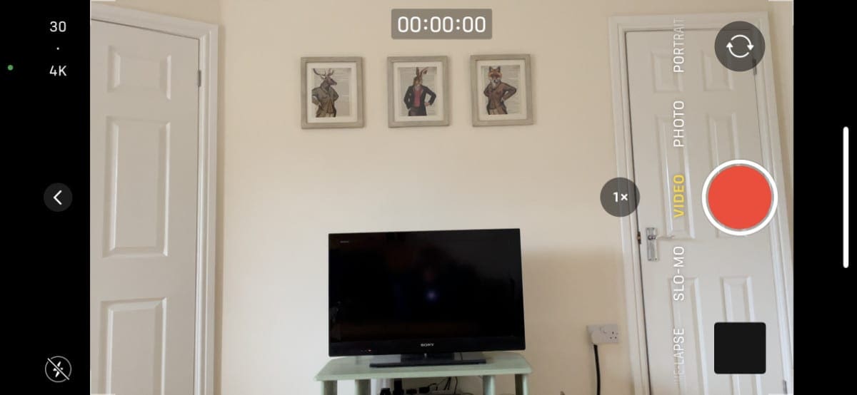 iPhone camera video mode