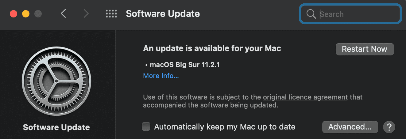 تحديث macOS