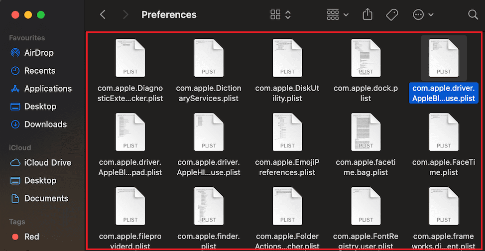 delete plist files mac