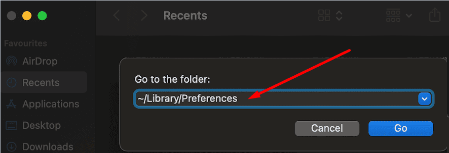 macbook library preferences
