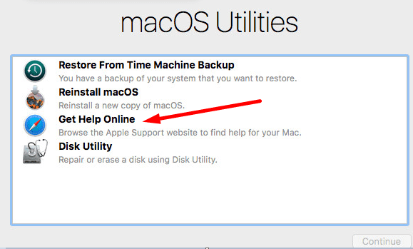 macos utilities recovery mode