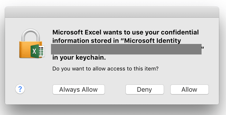 where are office for mac identities stored