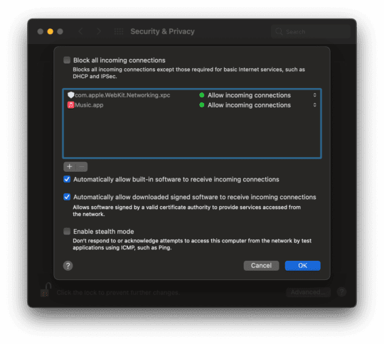 mac firewall