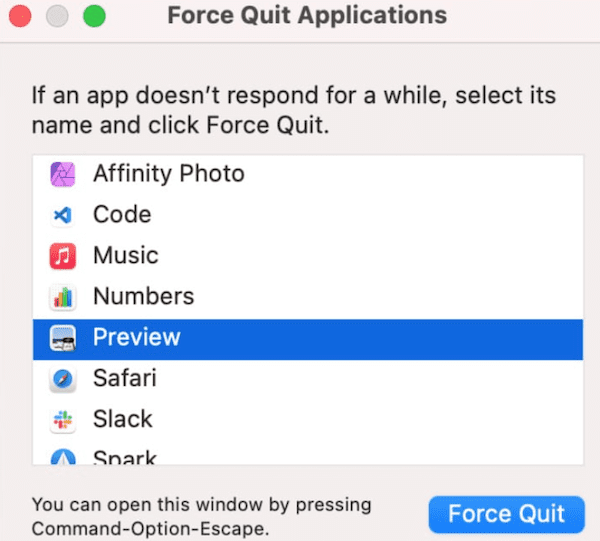 imac force quit all apps