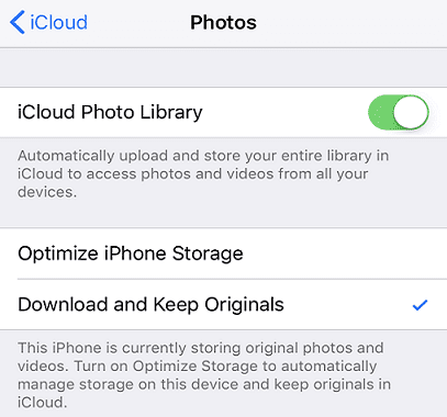 download and keep originals iphone