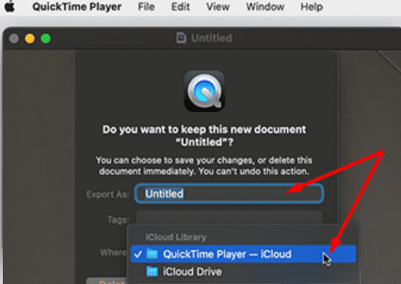 quick-time-player-export-to-iCloud
