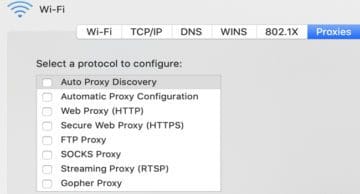 configure wifi proxy settings mac os x