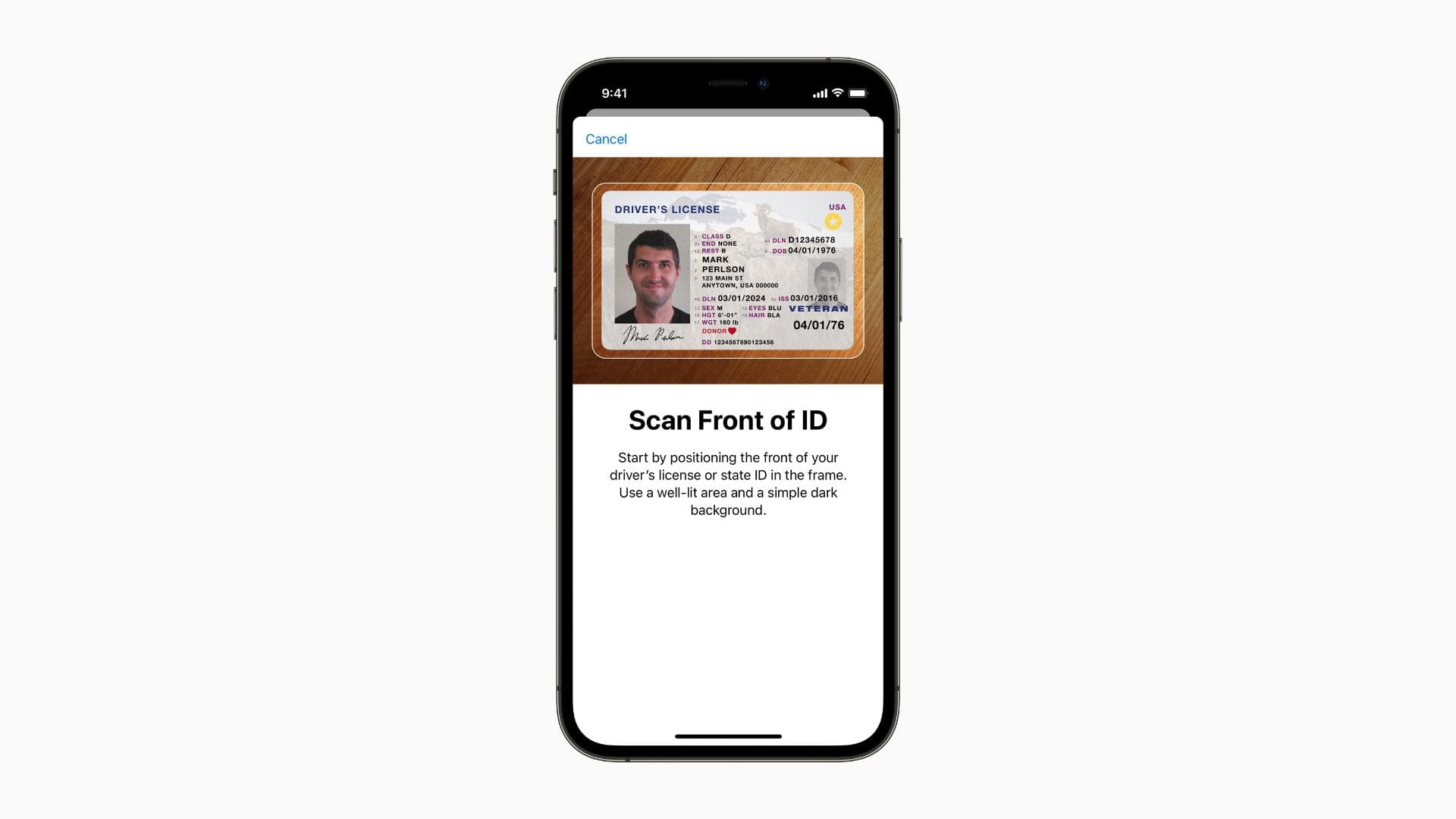 Add Driver’s License to Apple Wallet ID Scan