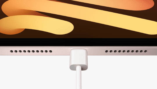 The USB C port being on the iPad.