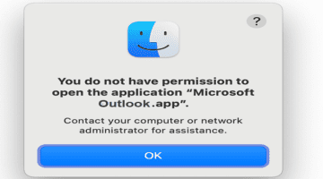 outlook will not open on my mac
