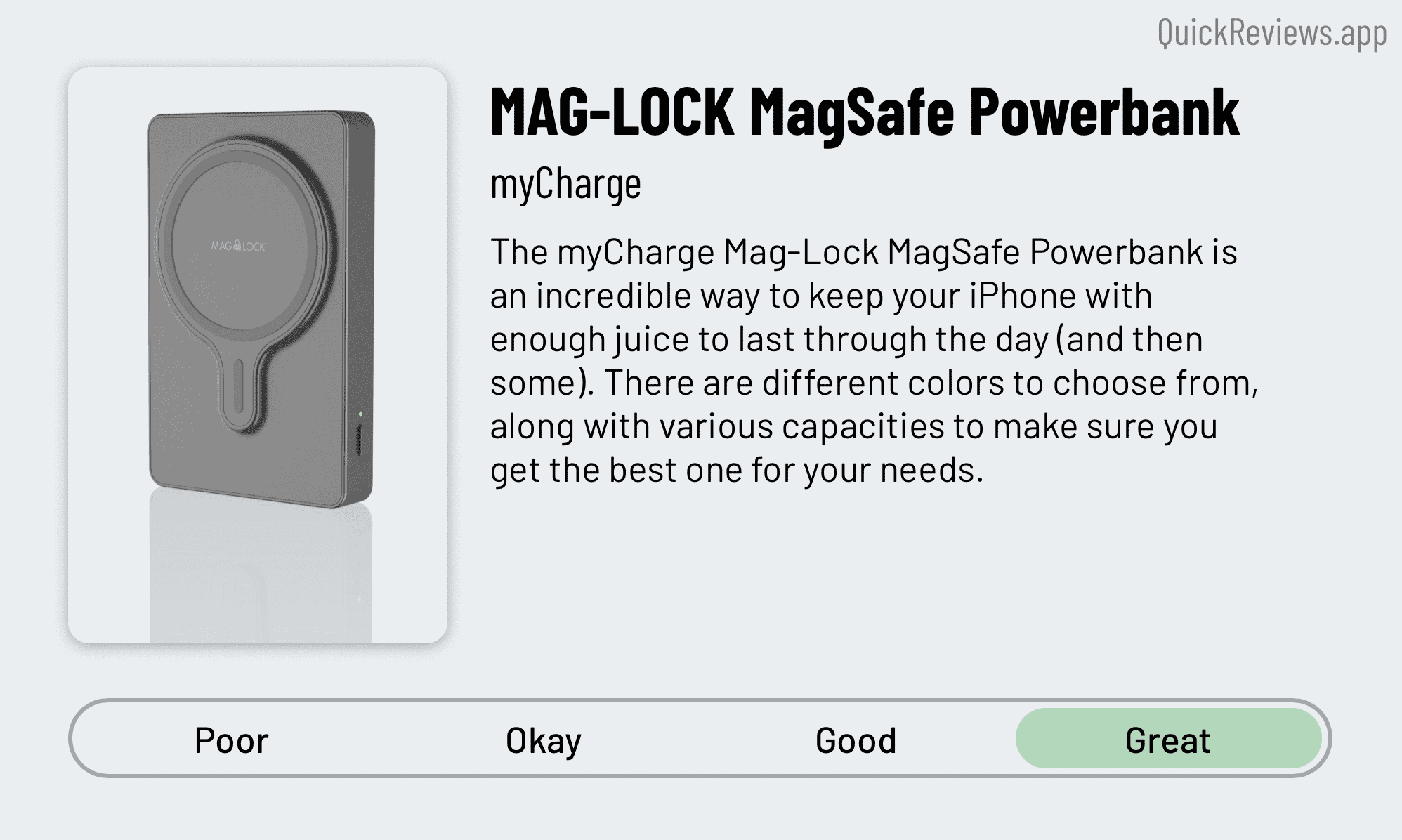 MyCharge Mag-Lock Review - Conclusion