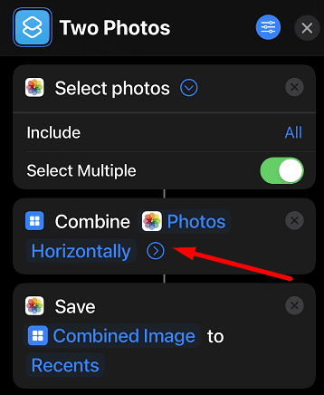 iOS-Shortcuts-app-combine-images-horizontally