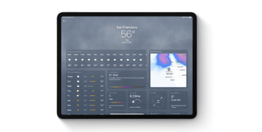 Weather App on iPadOS 16