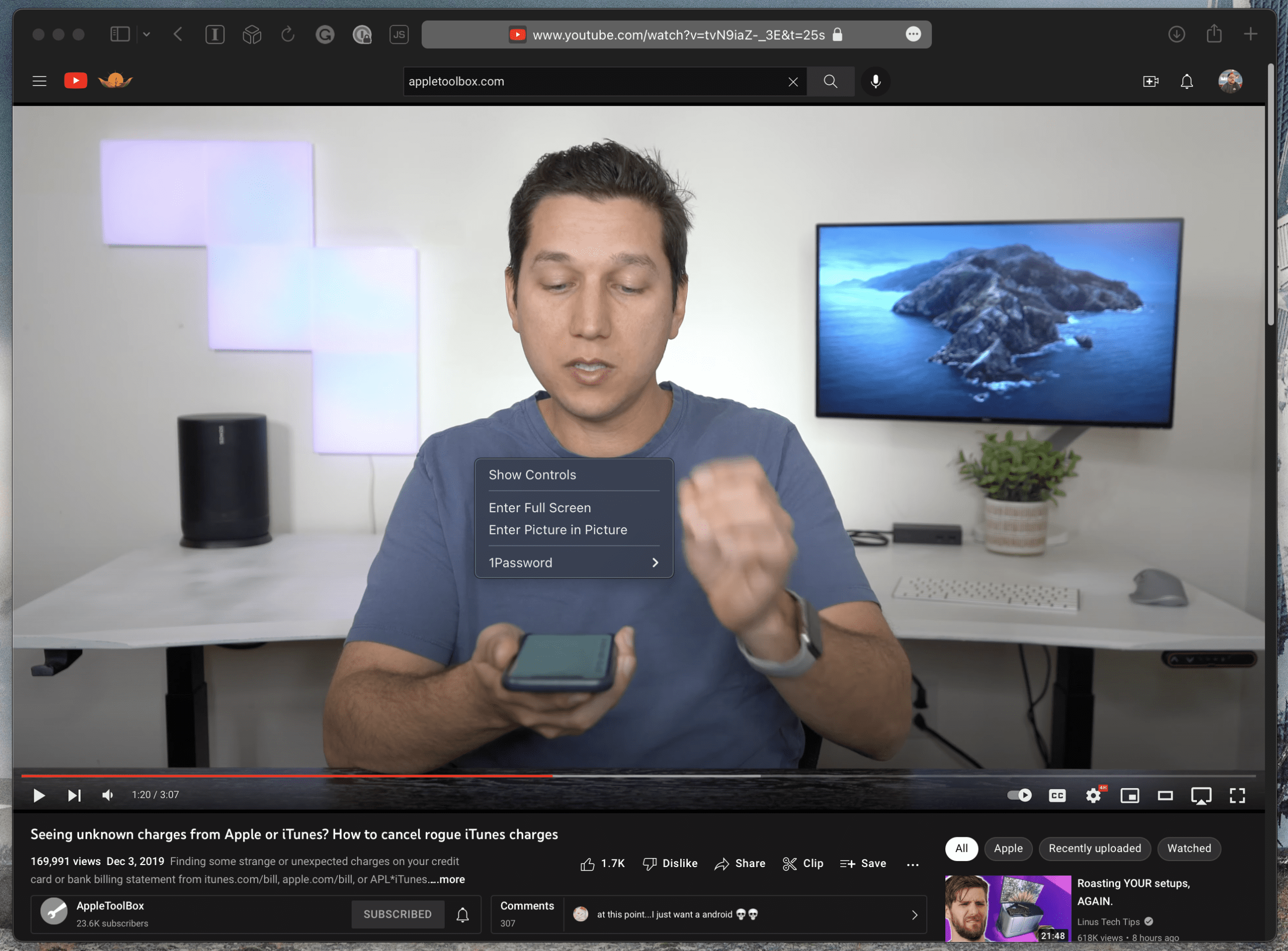 How to use YouTube picture-in-picture in Safari on Mac - 3