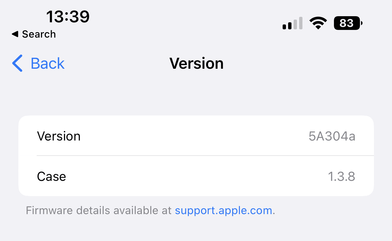 What's new in iOS 16 Beta 5 - AirPods Pro Firmware and Case Version
