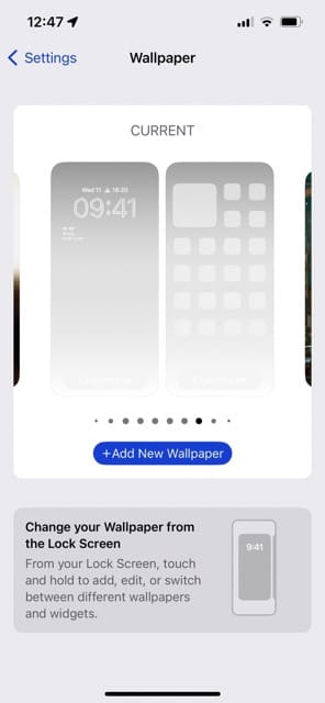 Add New Wallpaper iOS 17 Screenshot