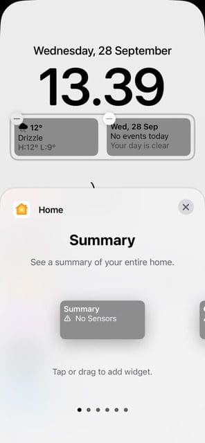 Select the Home app tab on iOS 16