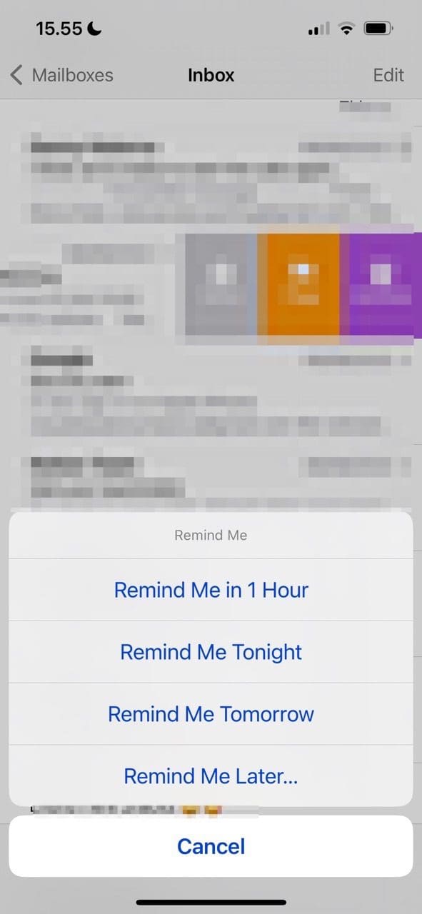 Reminders tabs in iOS 16
