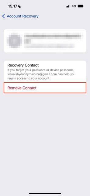 remove contact on ios