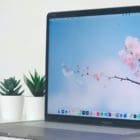 photo of a macbook with its screen open