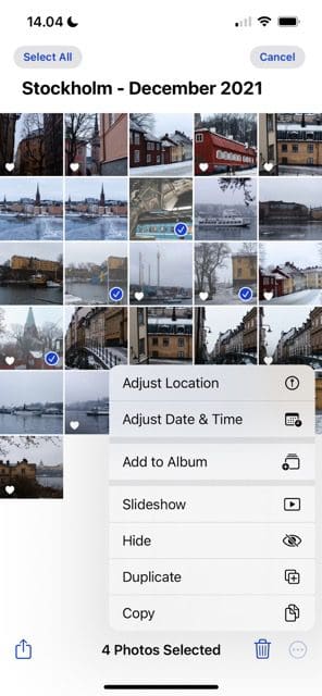 screenshot showing how to adjust multiple image locations on iphone