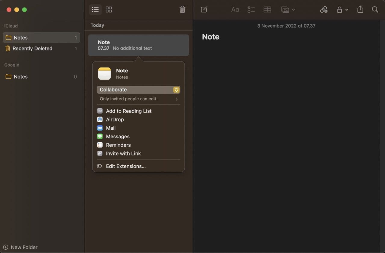 screenshot showing how to collaborate in Messages on iPad
