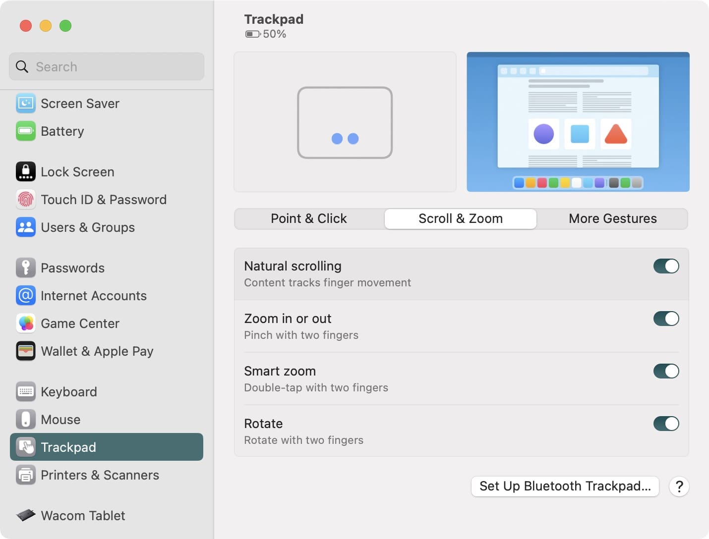 Customize trackpad gestures on macOS Ventura - 2