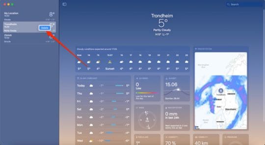 How to Add and Remove Locations in the Weather App - AppleToolBox