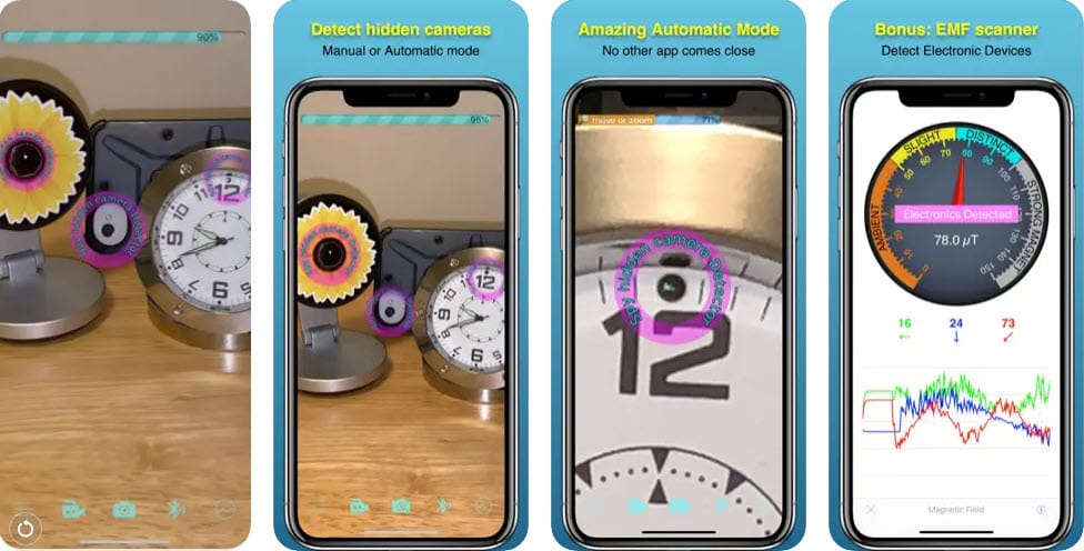 iPhone screenshots for Spy hidden camera Detector