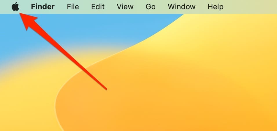 Apple Logo in Toolbar Screenshot