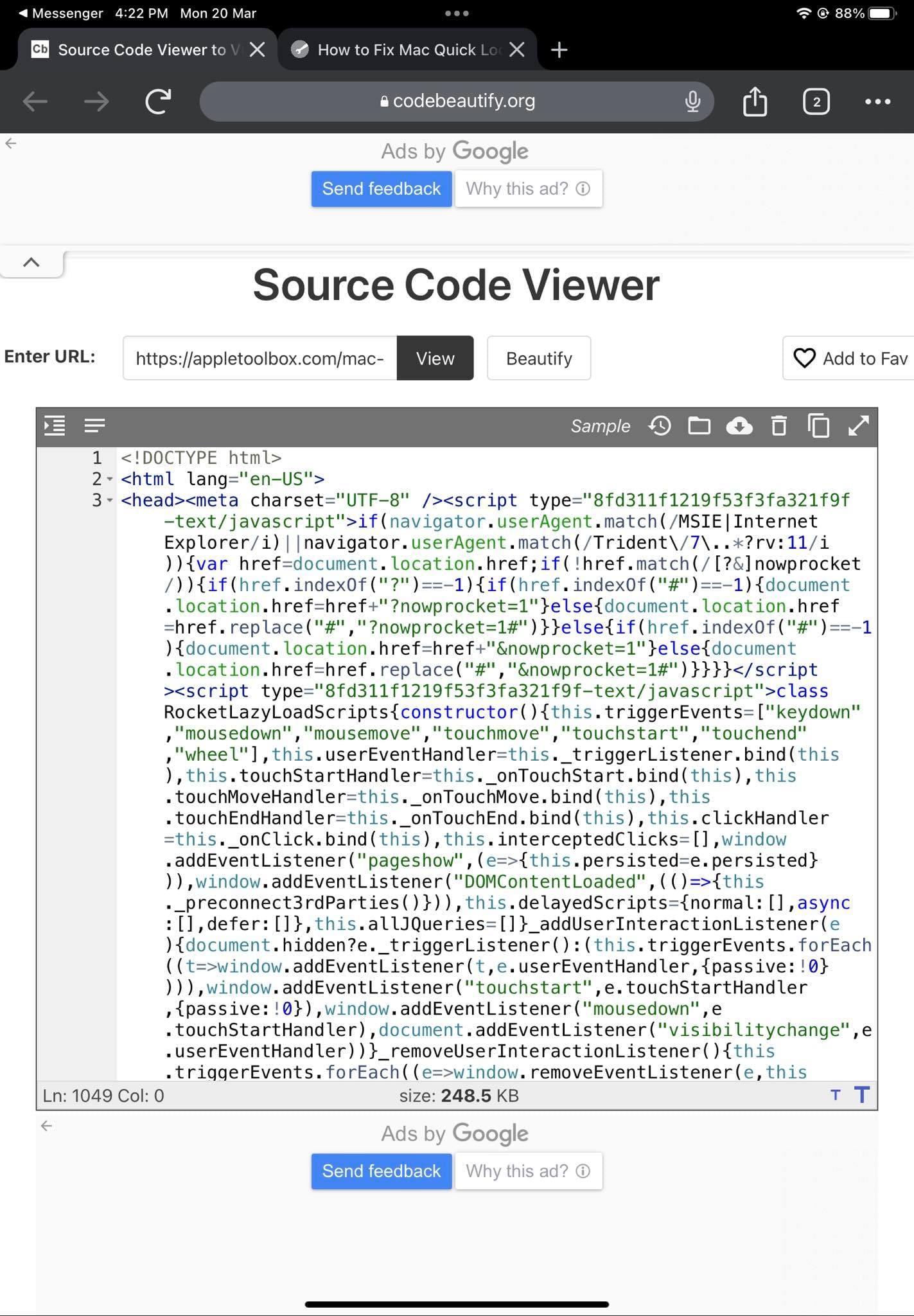 How to View Source Code on Web Apps