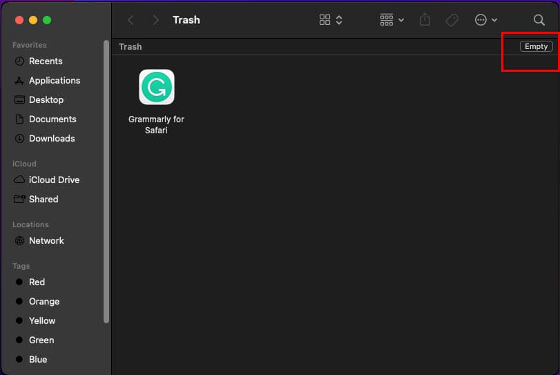 How to empty Trash on macOS