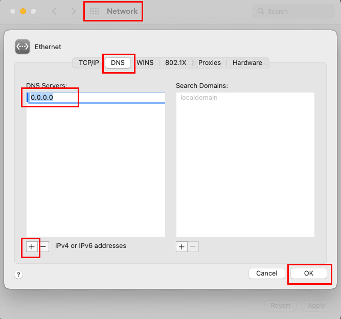 How to manually set a DNS address on Mac