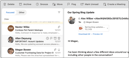The Email Snooze feature on Outlook (Photo: Courtesy of Microsoft)