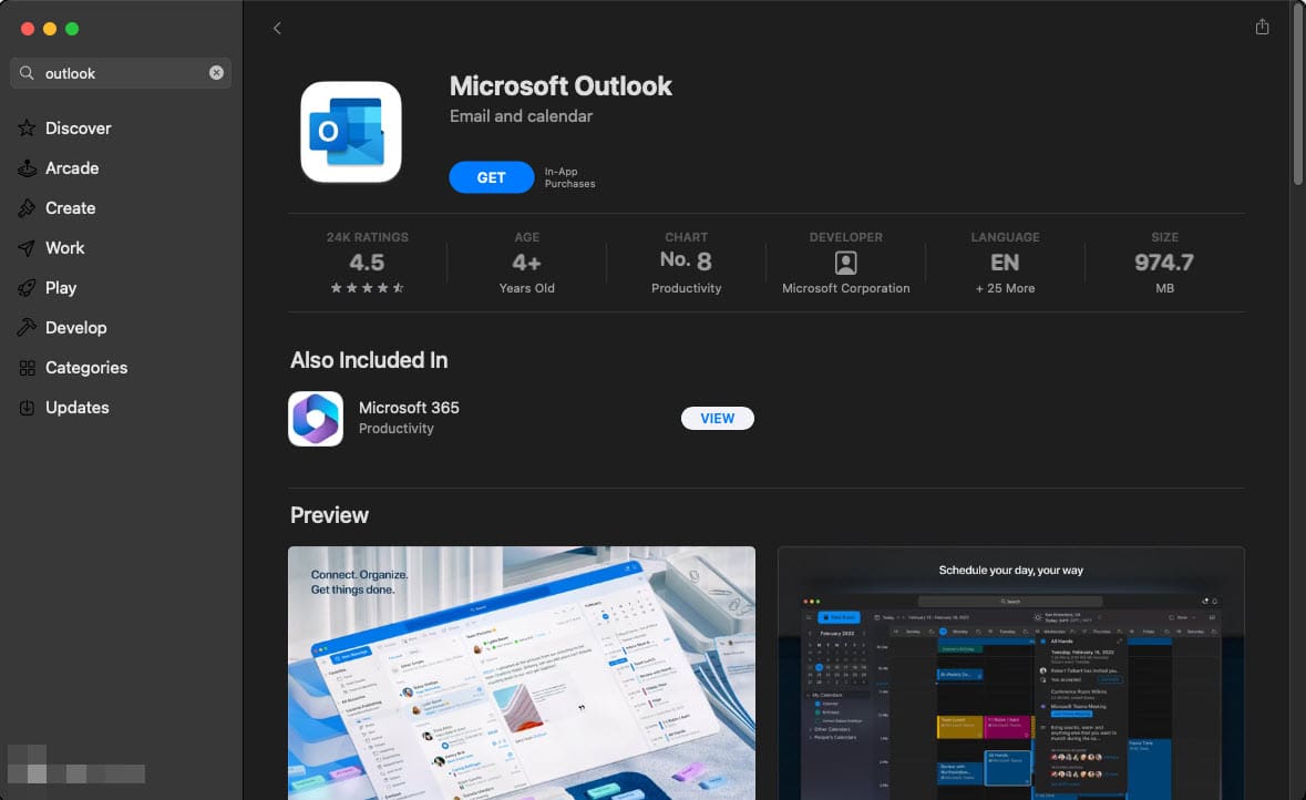 The new Outlook for Mac on App Store