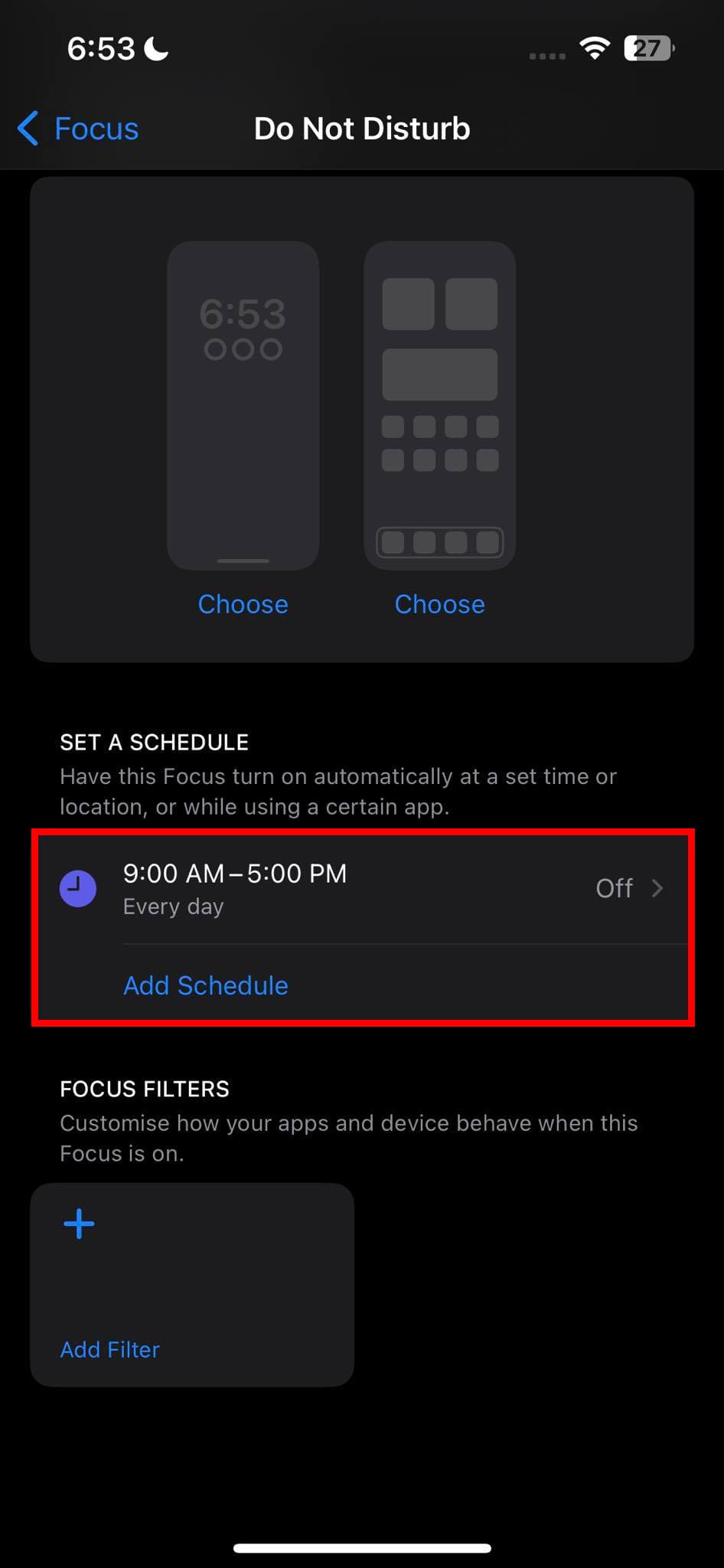 Scheduled DND is Off on iPhone 14
