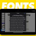 iPad Fonts Header