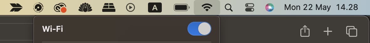 Image of a Mac Wi-Fi Icon