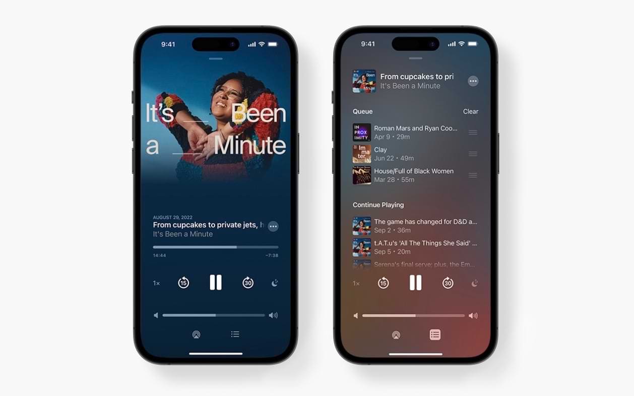 Queue Functions in Apple Podcasts iOS 17