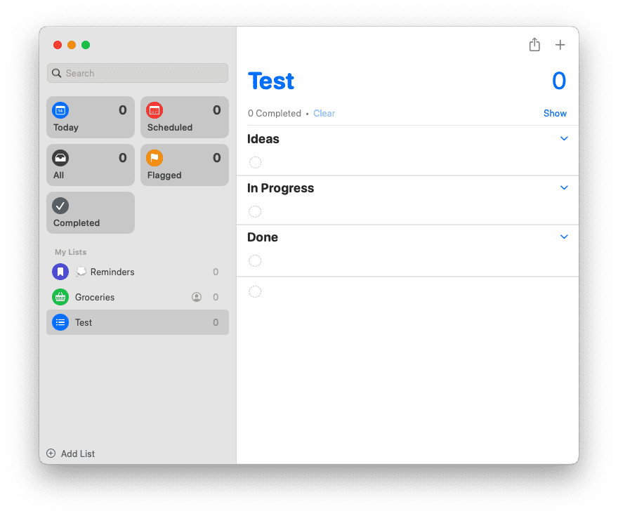 How to Use Kanban View in Apple Reminders on Mac - 4