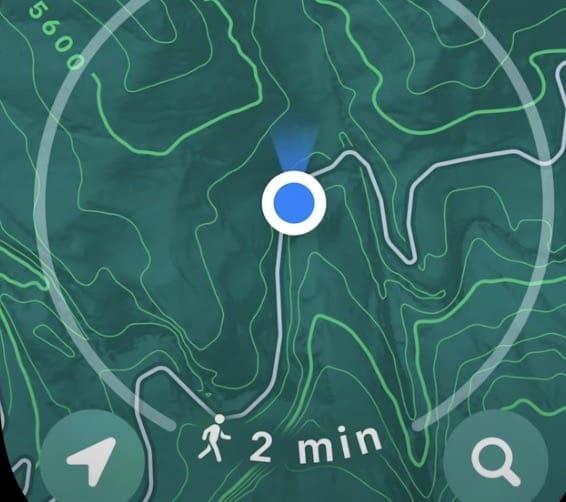 Topographic Map in Apple Watch from WWDC 2023