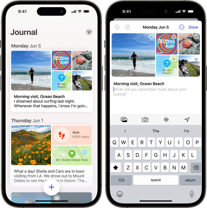iOS 17 - Journal App