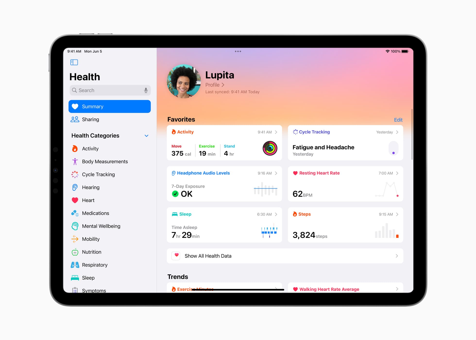 iPadOS 17 - Health